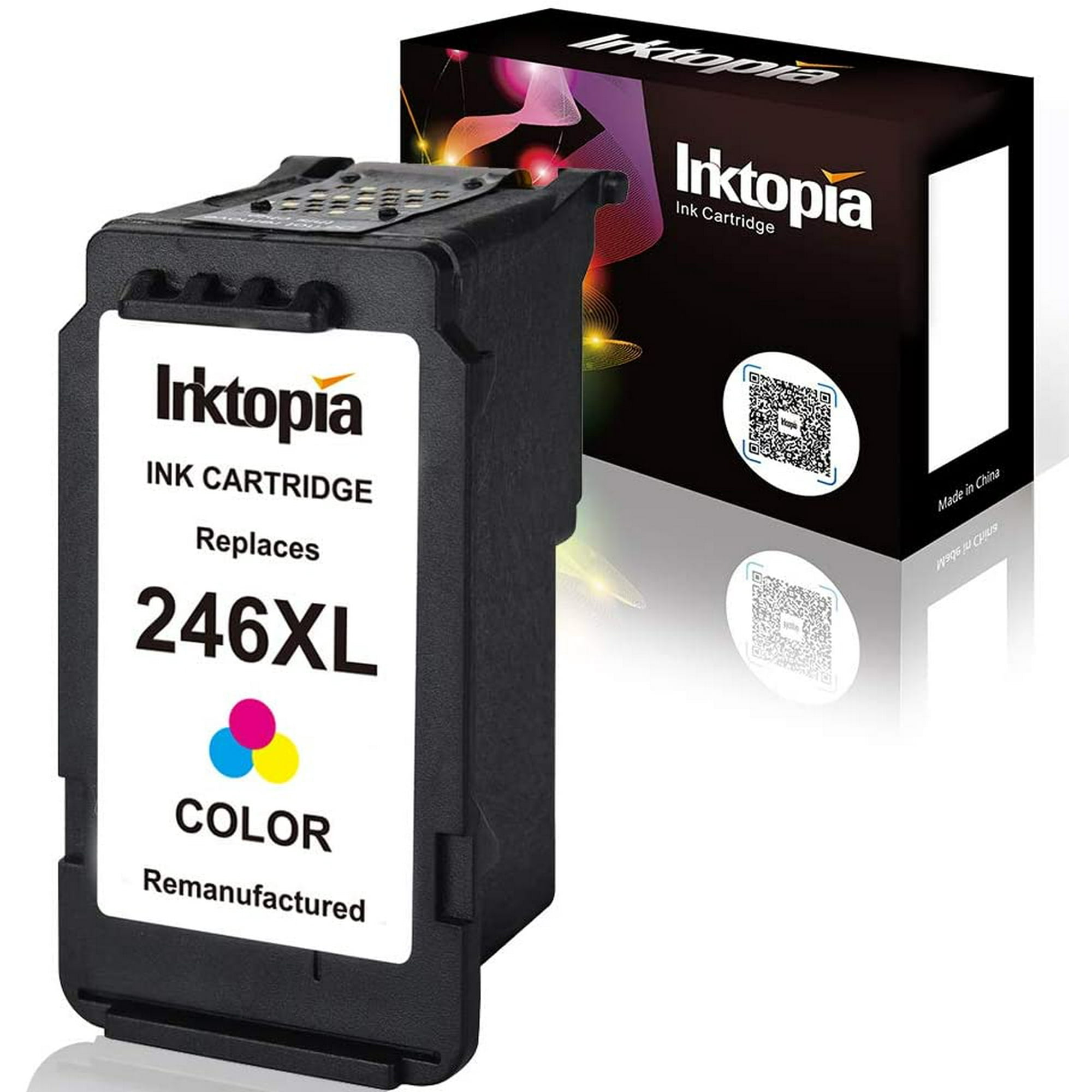 ATOPolyjet Remanufactured 246XL Color Ink Cartridge Replacement for Canon 246 CL-246XL 244 CL-244 Used in Pixma TS3100 MX490 TS3122 MG2522 MX492 TR4522 MX490 TR4520 MG2920 MG2520 MG2420 MG2922 Printer